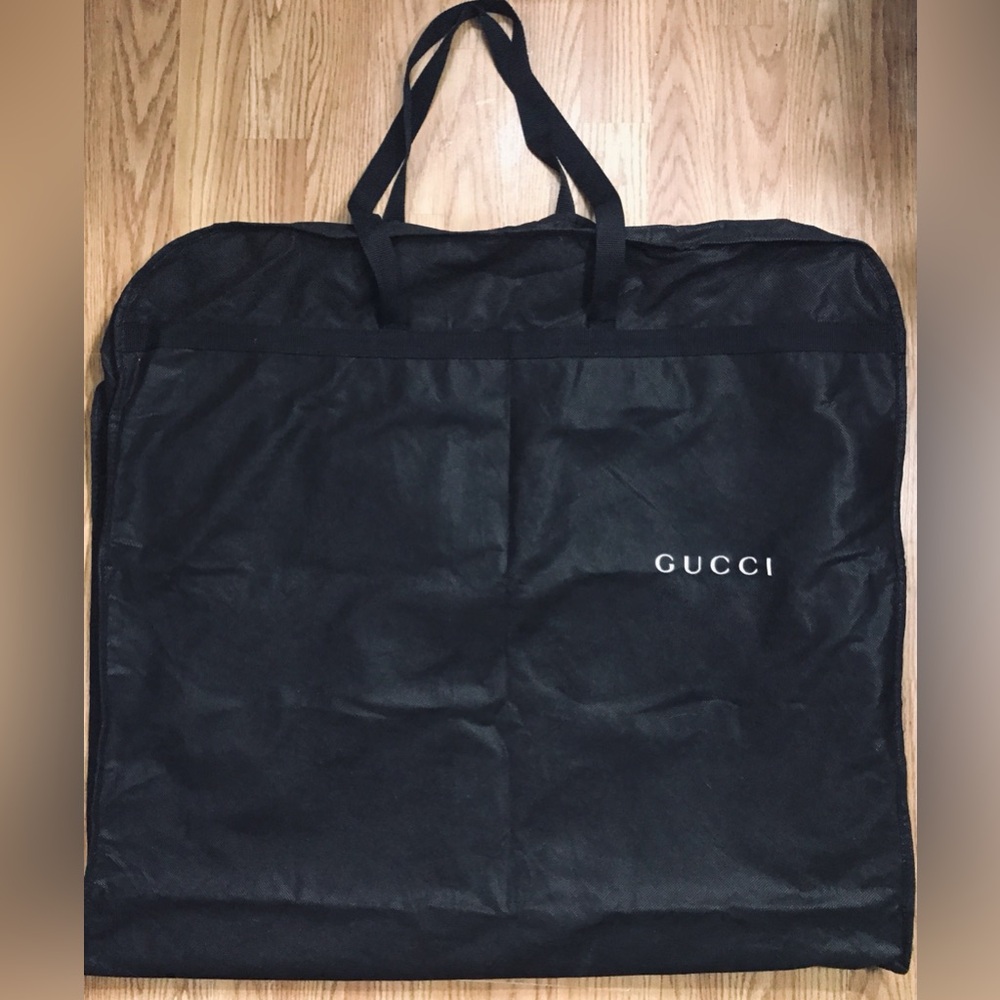Gucci Black Garment Bag Large travel storage zip & snap button 54x28”